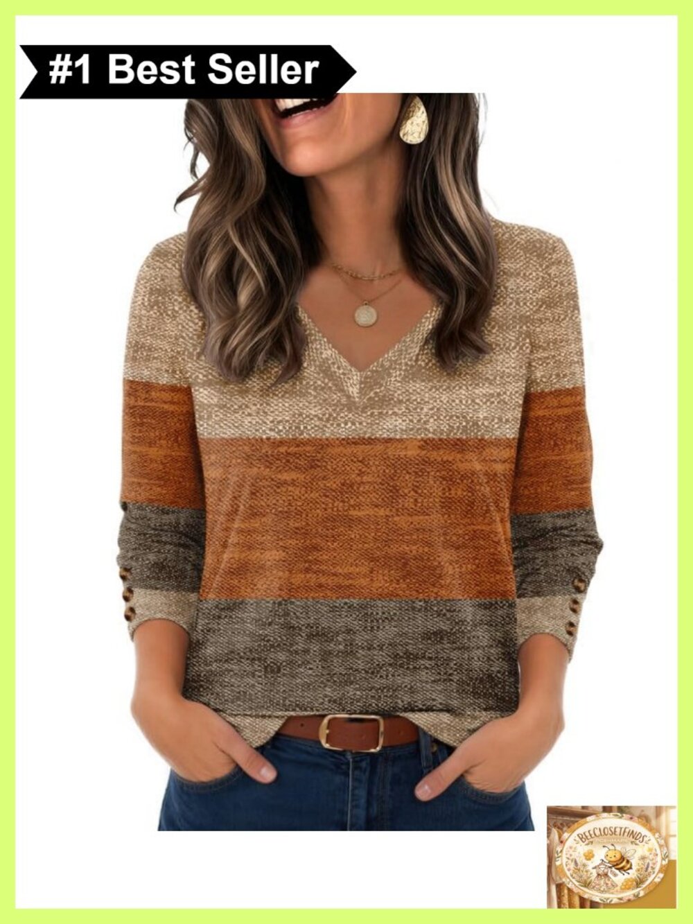 Womens Long Sleeve V Neck Tunic Blouse Loose Fit Pullover Top
